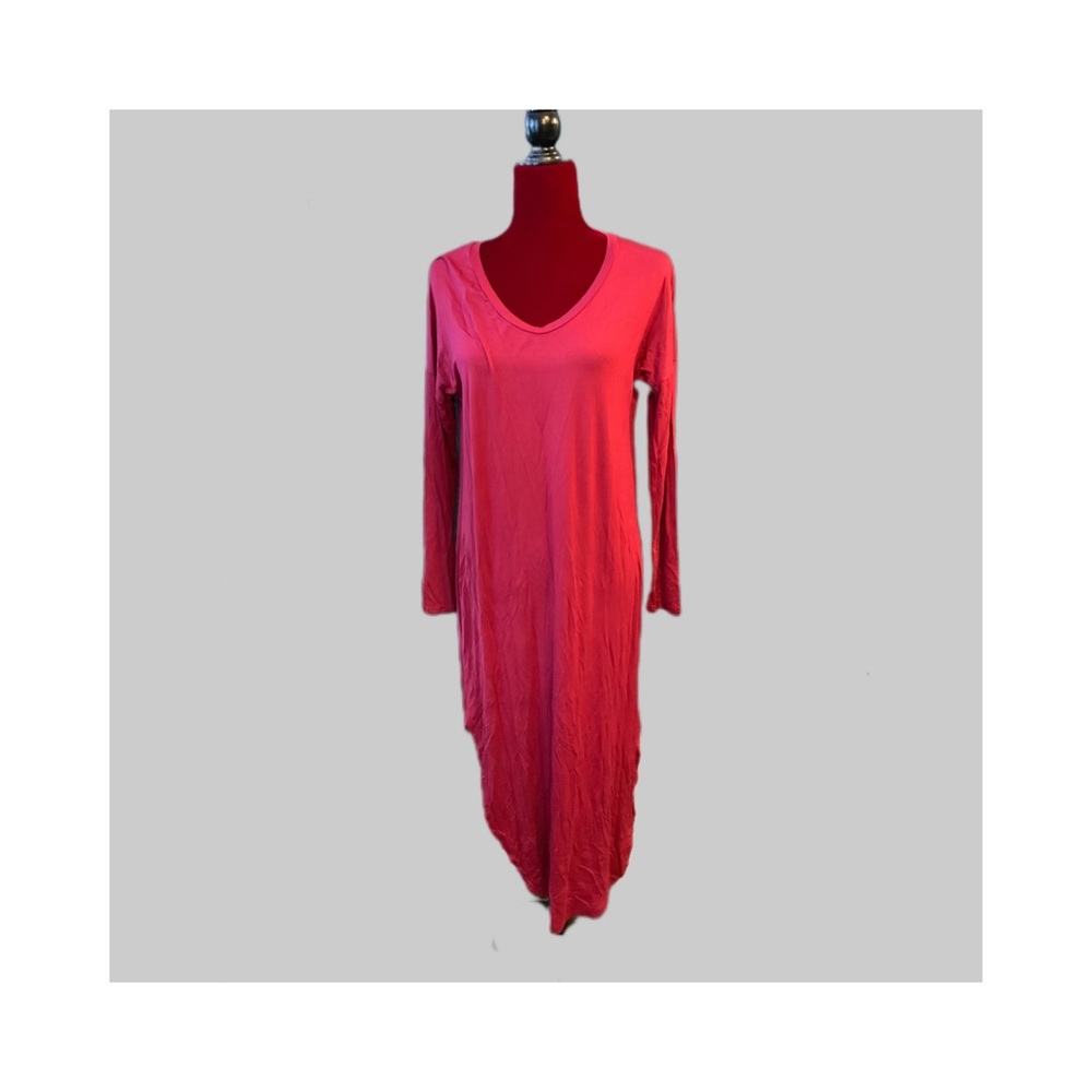 Kids form long sleeve, lightweight long sleeve dress  nightgown deep red color,